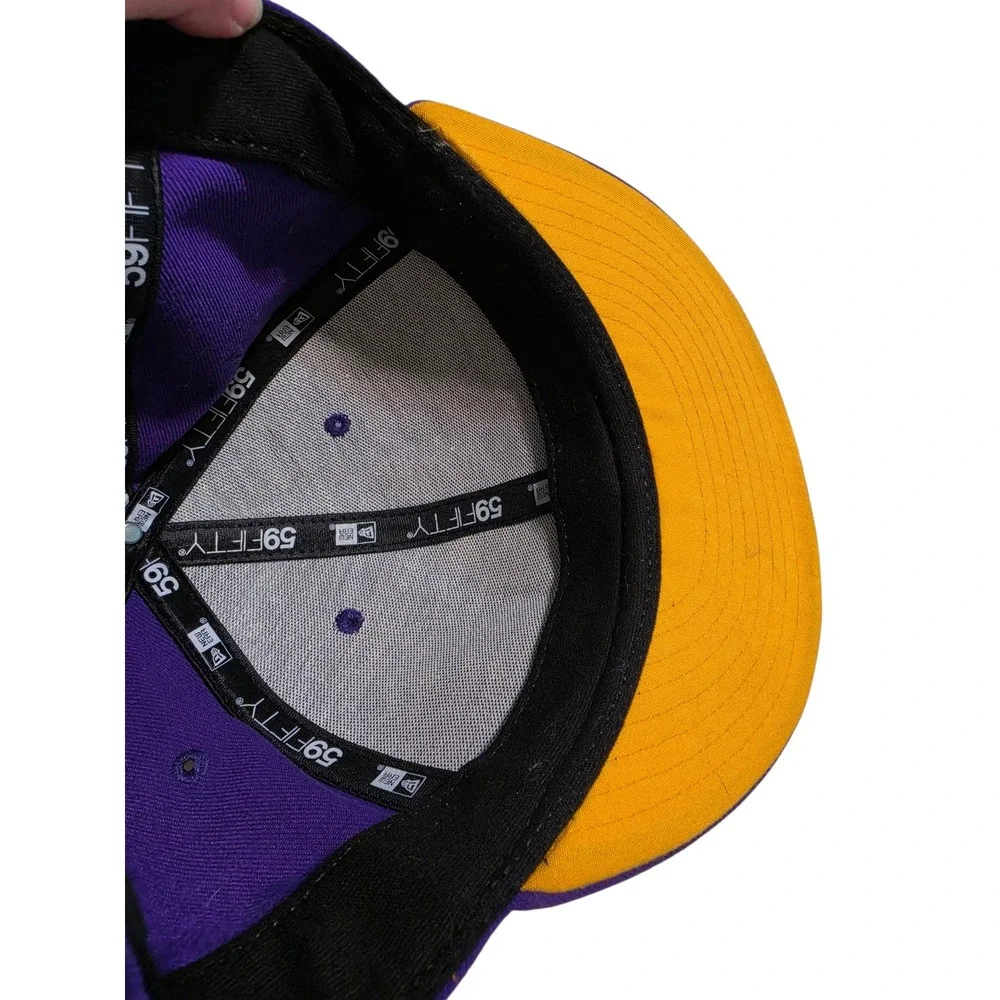 New Era 59FIFTY Minnesota Vikings Fitted Hat Size 7 Purple Yellow‎ NFL Cap